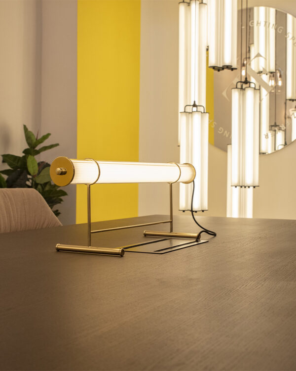 Alton linear office lamp designed by Fritz Fryer Lighting