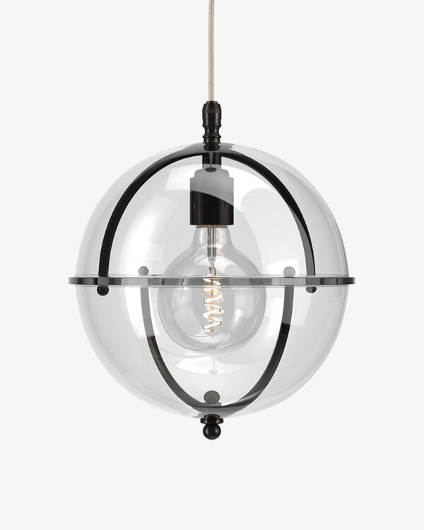 Grafton globe lantern size XL, featuring clear glass top and a clear glass bottom