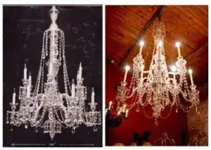 Elegant crystal chandeliers with intricate designs, perfect for enhancing sophisticated interiors.
