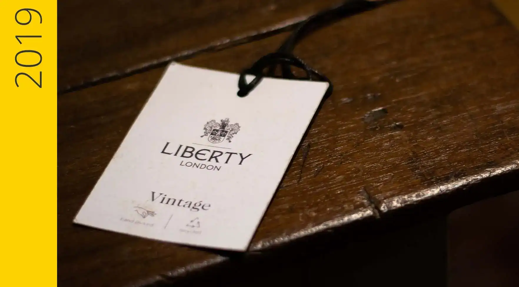 Vintage Liberty London tag for lighting products.