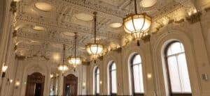 Antique Lighting Restoration on a large scale at the Birmingham Grand Hotel