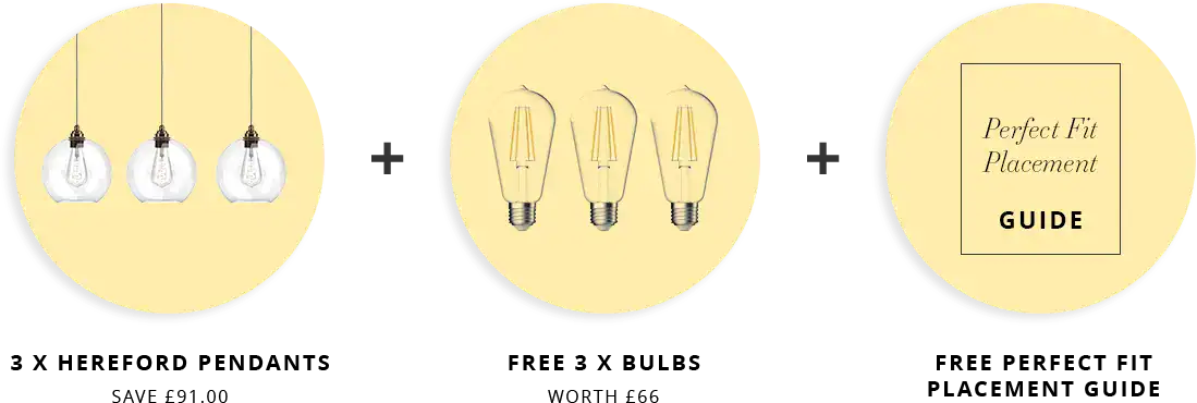 Elegant pendant lighting with three hanging bulbs.