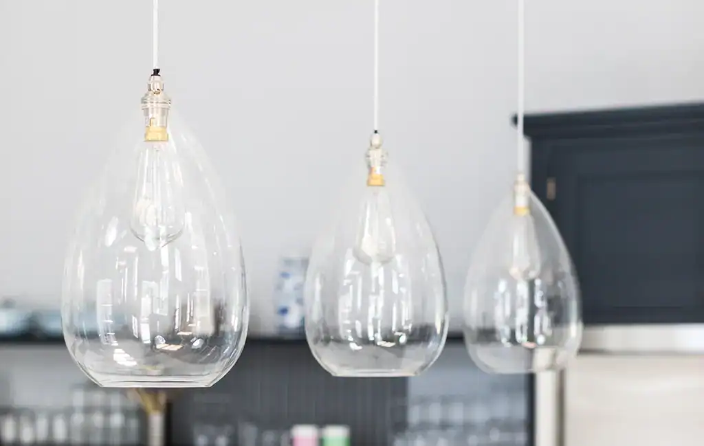 Elegant glass pendant lights for modern interiors.