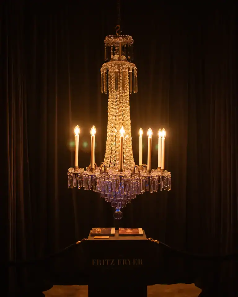 19th century crystal chandelier