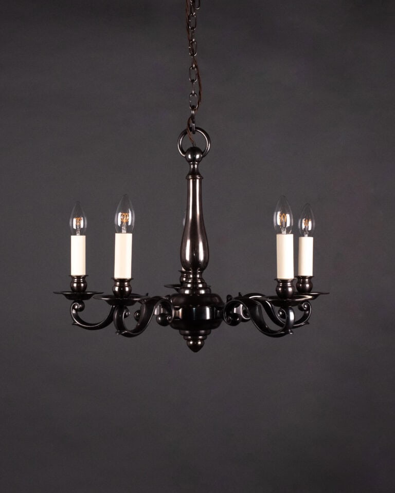 Five-Branch Edwardian Electrolier by Faraday & Son