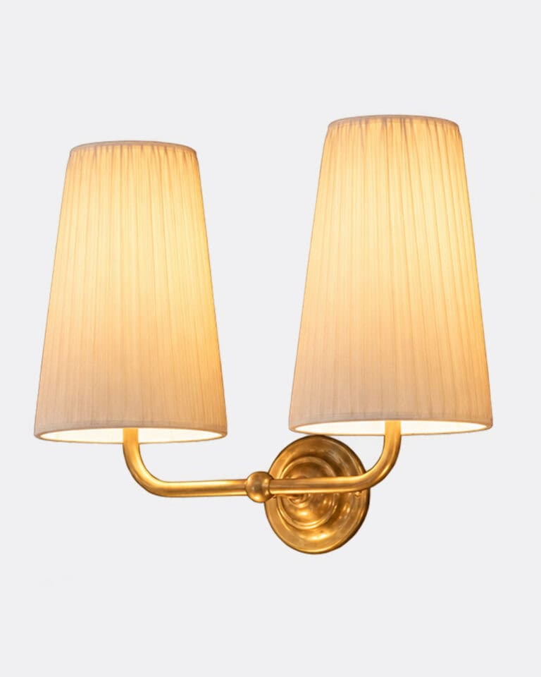 Pembridge Double Arm pleated Wall Light