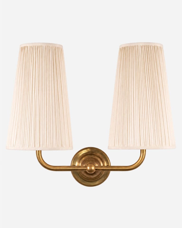 Pembridge Double Arm pleated Wall Light