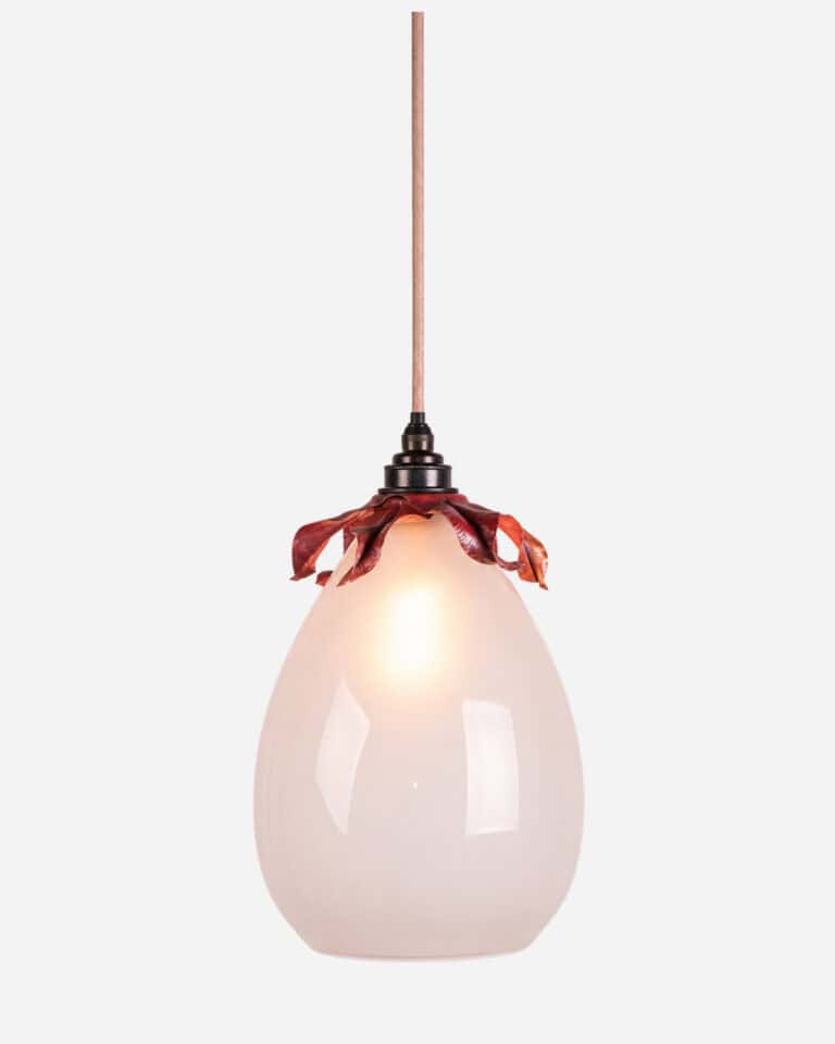 Frosted Wellington Pendant Light With Gorsley Petal